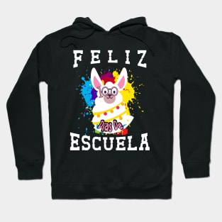 Llama Feliz 100 Dias De Escuela - 100 Days of School Spanish Hoodie